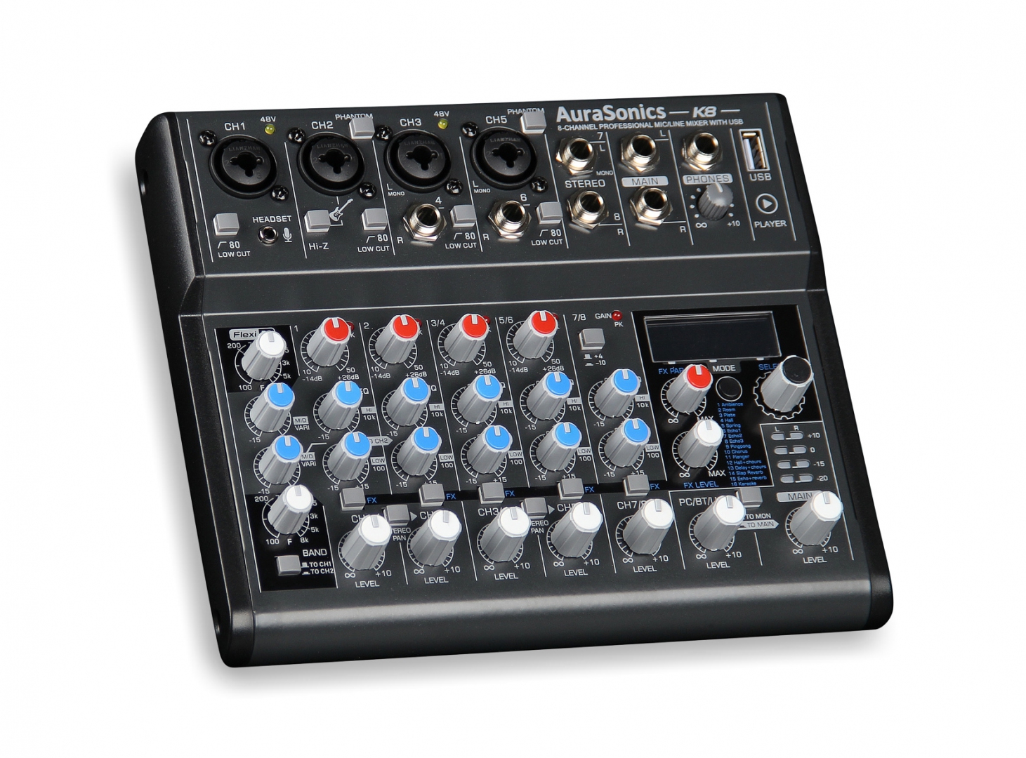 AuraSonics K8 компактный микшерный пульт в Качканаре