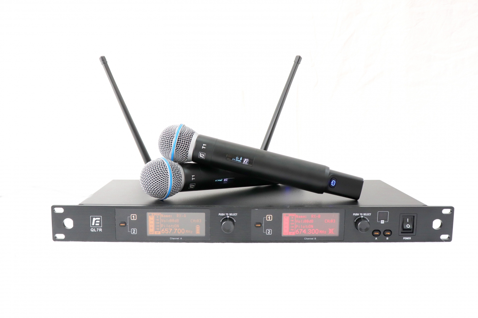 RFIntell QL7R/T1-A 651,800-683,400 МГц 2-канальная радиосистема с 2-мя ручными микрофонами в Качканаре