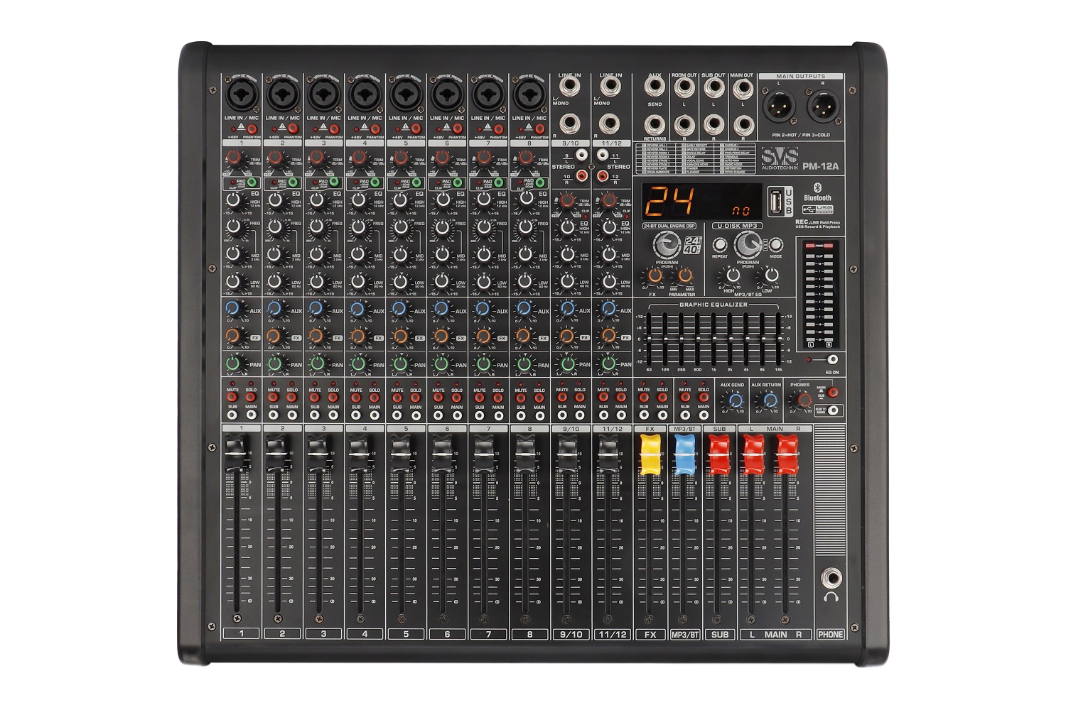 SVS Audiotechnik mixers PM-12A Активный аналоговый микшерный пульт, 12-канальный в Качканаре